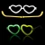 Import Neon luminous glow sticks heart eye glasses  party supplies from China