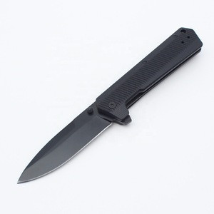 New Arrival 3CR13 Blackening Blade G10 Handle Folding Utility Survival Pocket Knife