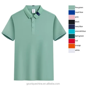 new arrival anti wrinkle quick dry short sleeve rib collar and cuff  polo shirt for men