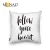 Import New Arrival Poly And Cotton Fabric Decorative Custom OEM Printing Alphabet textile slogan Design Throw Decorative Pillow Case from China