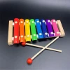 New Children&#39;s Wooden Hand Knocks Octave Stos 8 Tunes Toy Piano Music Instrument Set
