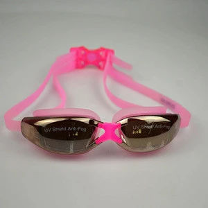 New hot selling silicone anti fog uv the prettiest girls swim goggles for swimming sports
