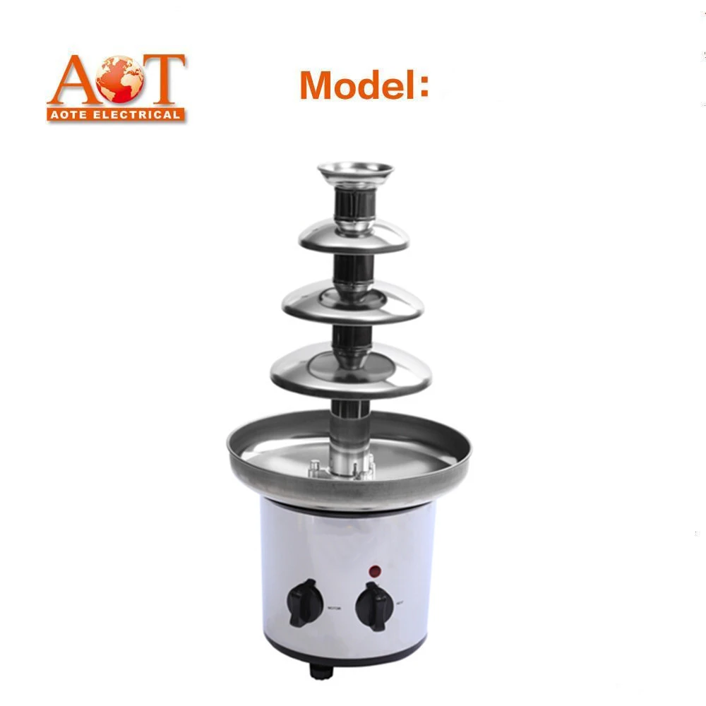 New Model AOT CFF-2008A6 Stainless Steel Classic Chocolate Fountain good quality chocolate fondue fountain