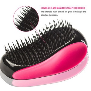 New S Shaped Design Detangler Salon Styling Travelling Hair Care Comb Tool Portable Plastic Bristle ABS Hair Brush