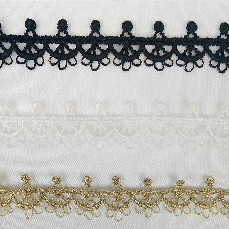 New Style Best Quality Essential Polyester Cotton cord embroidery lace trim