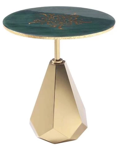 New style modern unique taper shape stainless steel tea table living room furniture round side table
