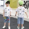 New Summer Boy Clothing Sets Children T-shirt Short Sleeve +Pants Set Two Pieces Set Kids Baby Boys Clothes 4 6 8 10 11 12 Years