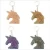 newest design unicorn twinkling paillette original keychain key for handbags