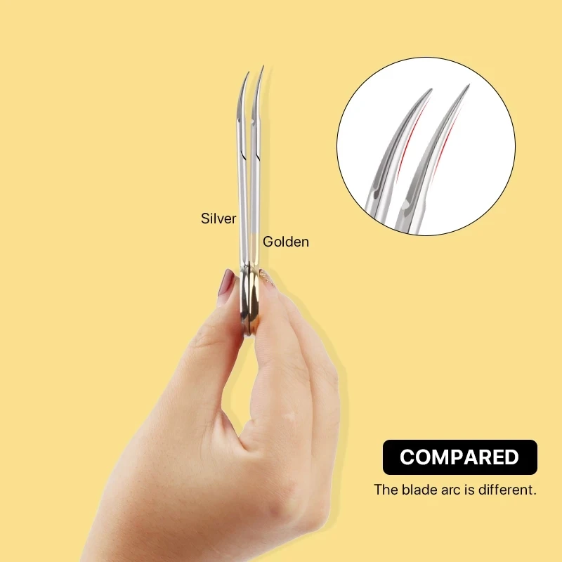 Newest Russian Manicure Scissors Curved Tip Scissors Professional Stainless Steel Nail Dead Skin Remover Nail Clipper