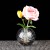 Nice desk decoration handmade k9 small round ball shape flower arrangements crystal glass bohemia flower vase wholesale