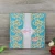 Import Nice Texture Special Orange Paper wth Blue Flocked Velvet Wedding Invitation Card from China