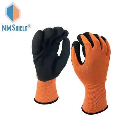 NMSHIELD seamless liner palm coated foam latex super market hot sale home gardening work glove