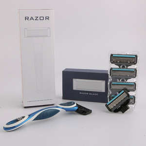 Buy No Disposable Feature Manual Razor, 5 Blades + 1 Trimmer Blade ...