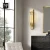 Import Nodern New Chinese Contracted Bracket Sitting Room Bedroom Brass Long led wall lamp from China