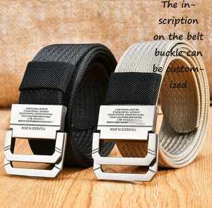 OEM canvas fabric belt for men/women nylon double Double ring buckle