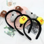 Oem Quality Cute Plush Doll Headband Baby Girl Hairband Dinosaur Hair Ornament Wreath Rabbit Ear Hair Band
