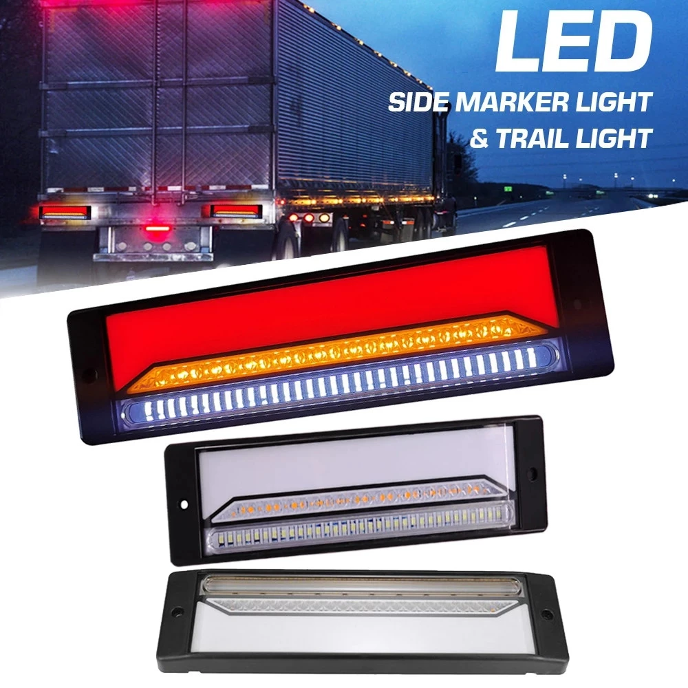 OEM Waterproof LED Led Truck Lorry Light Trailer Brake Light Neon Halo Tail Brake Stop Turn Signal 12V/24V truck lighting system