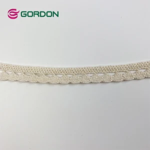 organic cotton lace ribbon natural white