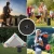Import Outdoor Adjustable Sitting Telescoping Round Foldable 2 Steps Collapsible Camping Stool from China