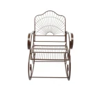 Outdoor antique wrought iron rocking chairSingle Rocking Chair Dark Brown