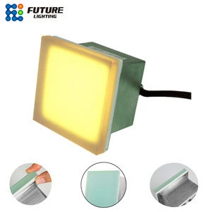 Outdoor frosted glass IP67 ground led brick step light led brick lights led brick