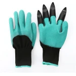 Outdoor Polyester Rubber Claws Garden Genie Glove For Digging And Planting