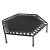 Import outdoor professional floor mats board handrail hexagon trampoline from China
