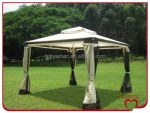 Outdoor sunshade metal gazebo, gazebo tent 4x4m