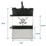 Personalized Golf Ball PU Leather Storage Sack Golf Pouch Golf Accessories Zipper Ball Bag