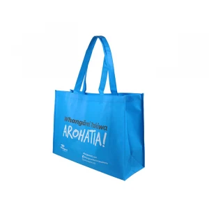 personalized trade show reusable tote non woven pp bag Eco Printed Non woven bag For Storage Promotional Use
