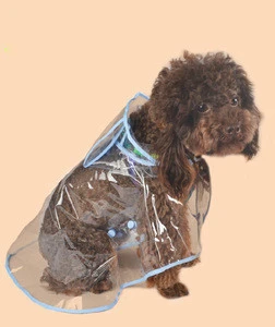 Pet Transparent Rain Jacket Water Proof Plastic Raincoat