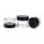 Import PETG Clear Round Plastic Cosmetic Cream Jars with Black Lid from China