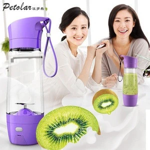 Petolar 430ml tritan usb electric mini blender hand juicer automatic orange juicer