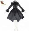 PGWC2530 High Quality Women Black Long Sleeves Lolita Satin Dress Classic Anime Cosplay Costumes