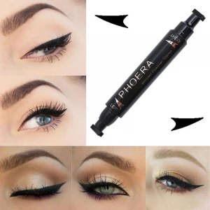 PHOERA Eyeliner Pencils Cat Eye Makeup Sexy liners Double-end Winged Eyeliner Stamp Waterproof Liquid Eye liner