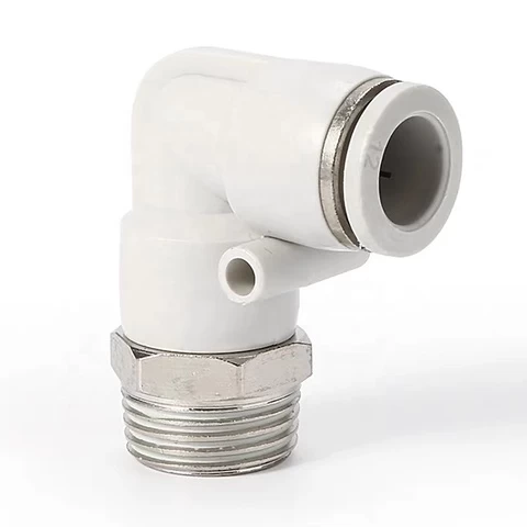 PL pneumatic fittings easy connect air hose quick connect plastic button swivel fitting brass thread pneumatic fittings