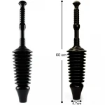 Plastic Air Powder Strong Suction Sink plunger Drain Blaster Low Flush Toilet Plunger with Funnel Nose Design