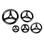 Plastic three spoked handwheels with folding handle