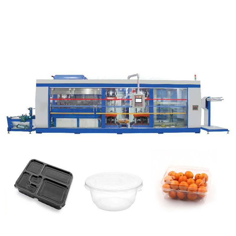 Plastic Tray Making Machine Automatic PET PP PAC Thermoforming Machine 4 Station