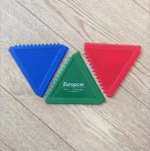 plastic triangle scraper mini car ice scraper for promotional gift