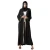 Import Polyester Ethnic Plus Size Fashionable Islamic Front Open Abaya With Belt from China