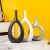 Import Popular item gift matte glaze creative design nordic table home decor donut ceramic vase for living room from China