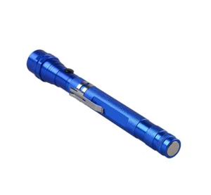 Portable pocket LED Pen Flashlight Telescopic Magnetic Pick Up Tool Work Light torch