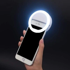 Portable Rechargeable phone  LED Circle Selfie Ring Lights for  Cell Phone Laptop Camera Photography Video Lighting Clip