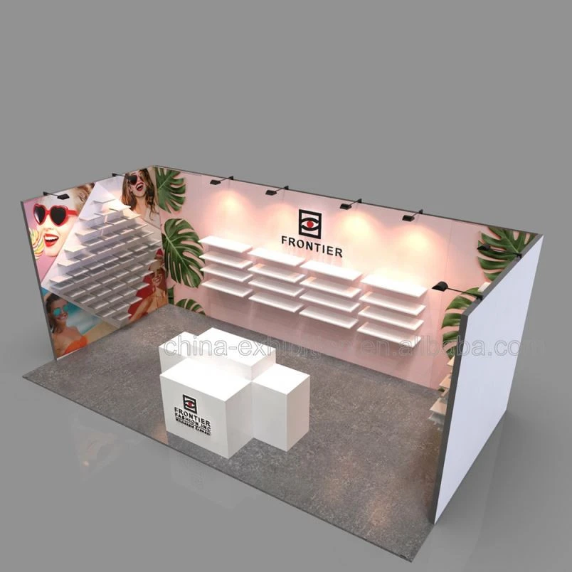 Portable Trade Fair Free Design Custom Light Weight New Style 3X6 Cosmetics Exhibition Booth