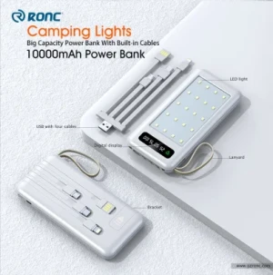 Power Bank 10000mAh with LED Camping Lantern Rechargeable Powerbank