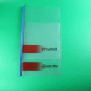 PP school stationery a4 clear plastic report cover with spine bar book cover sliding bar folder