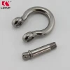 Precision Casting European Type Large Shackle D Ring Anchor Shackles Stainless Steel 304/316 Bow Shackle with Screw Collar Pin