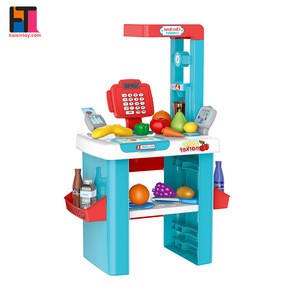 pretend play shop toys kids cash register plastic supermarket toy set