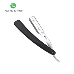 Private label Single Blade Combined Comb Straight Shaving Razor for Barber shop engraved logo plastic handle razors